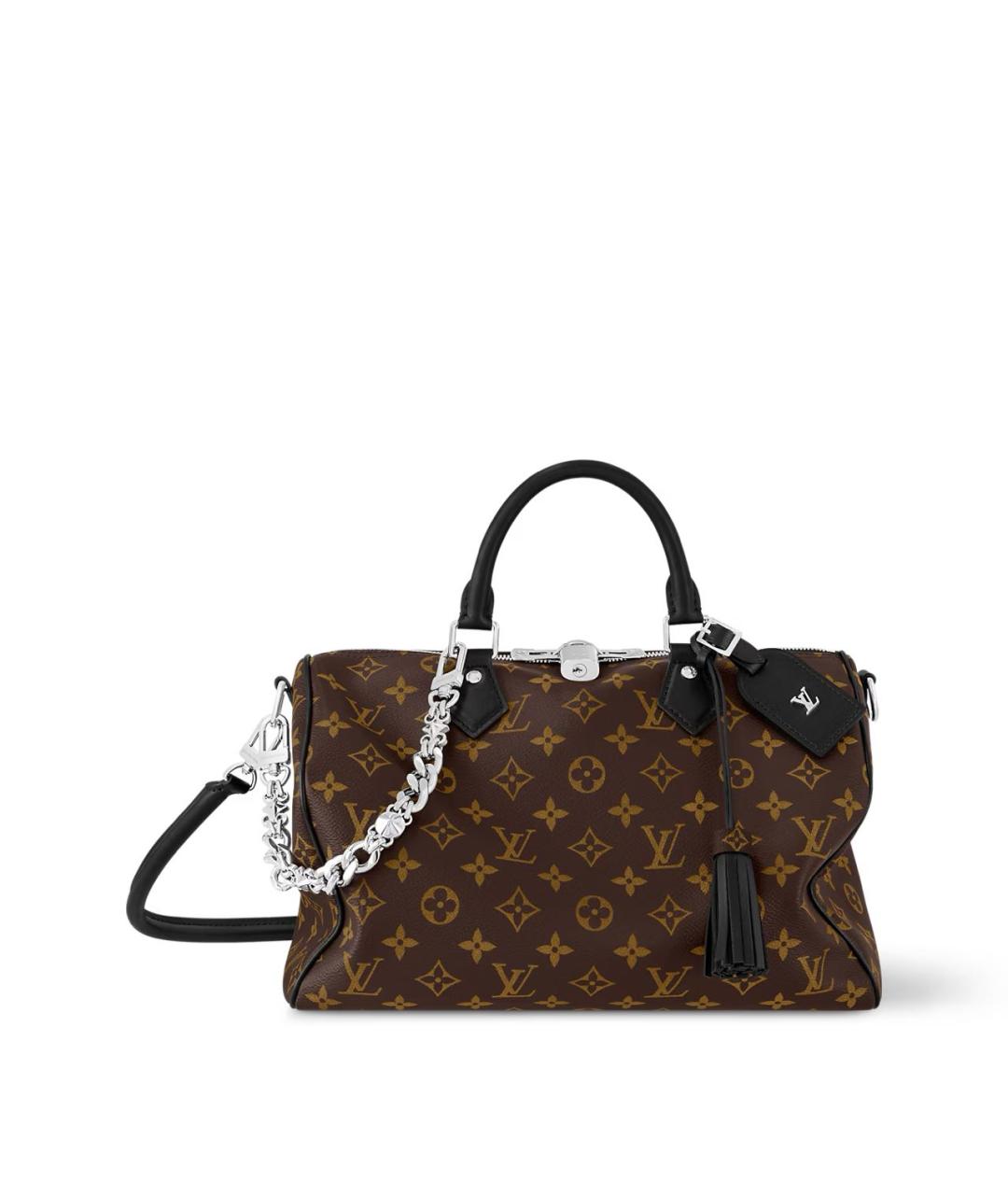 LOUIS VUITTON Коричневая кожаная сумка тоут, фото 5