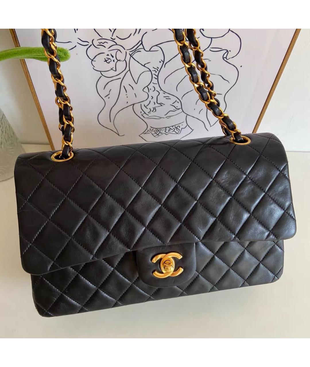 CHANEL Черная кожаная сумка через плечо, фото 3