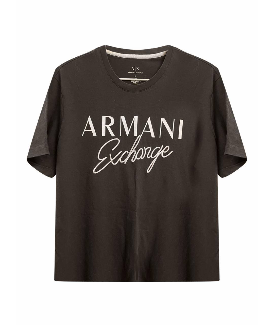 ARMANI EXCHANGE Темно-синяя хлопковая футболка, фото 1