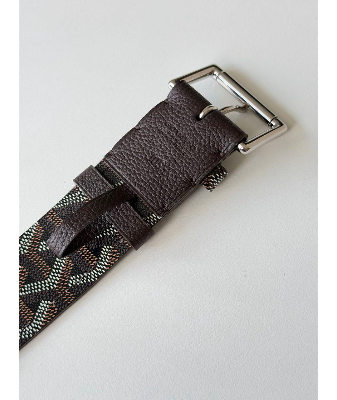 GOYARD Коричневый кожаный ремень, фото 2