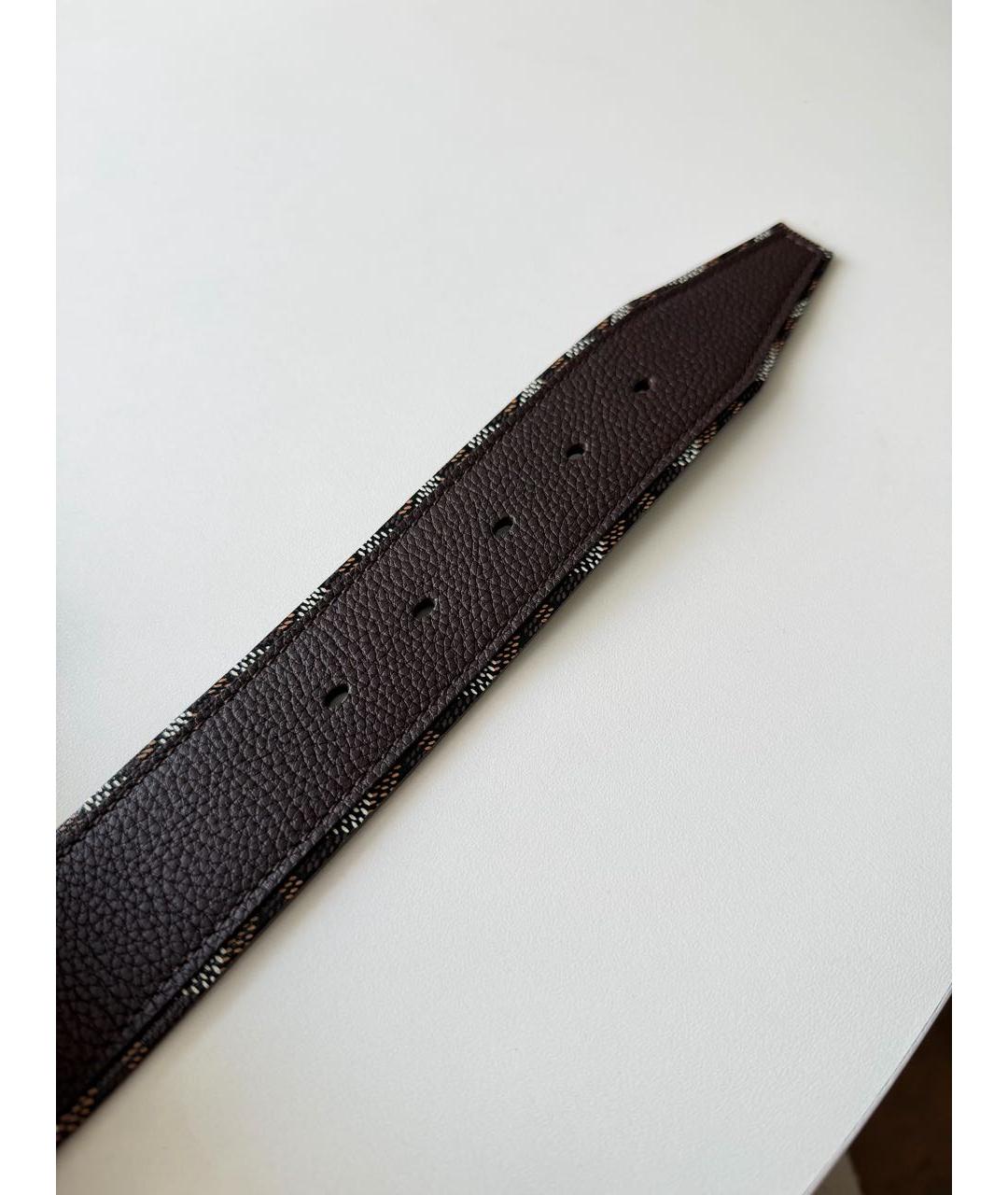 GOYARD Коричневый кожаный ремень, фото 7