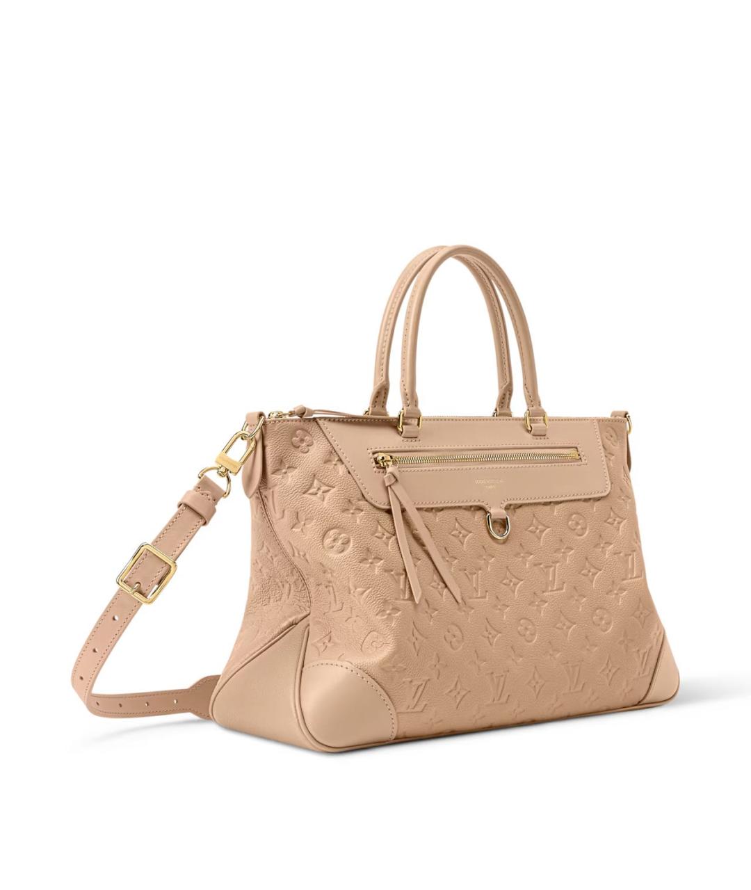 LOUIS VUITTON Бежевая кожаная сумка тоут, фото 2