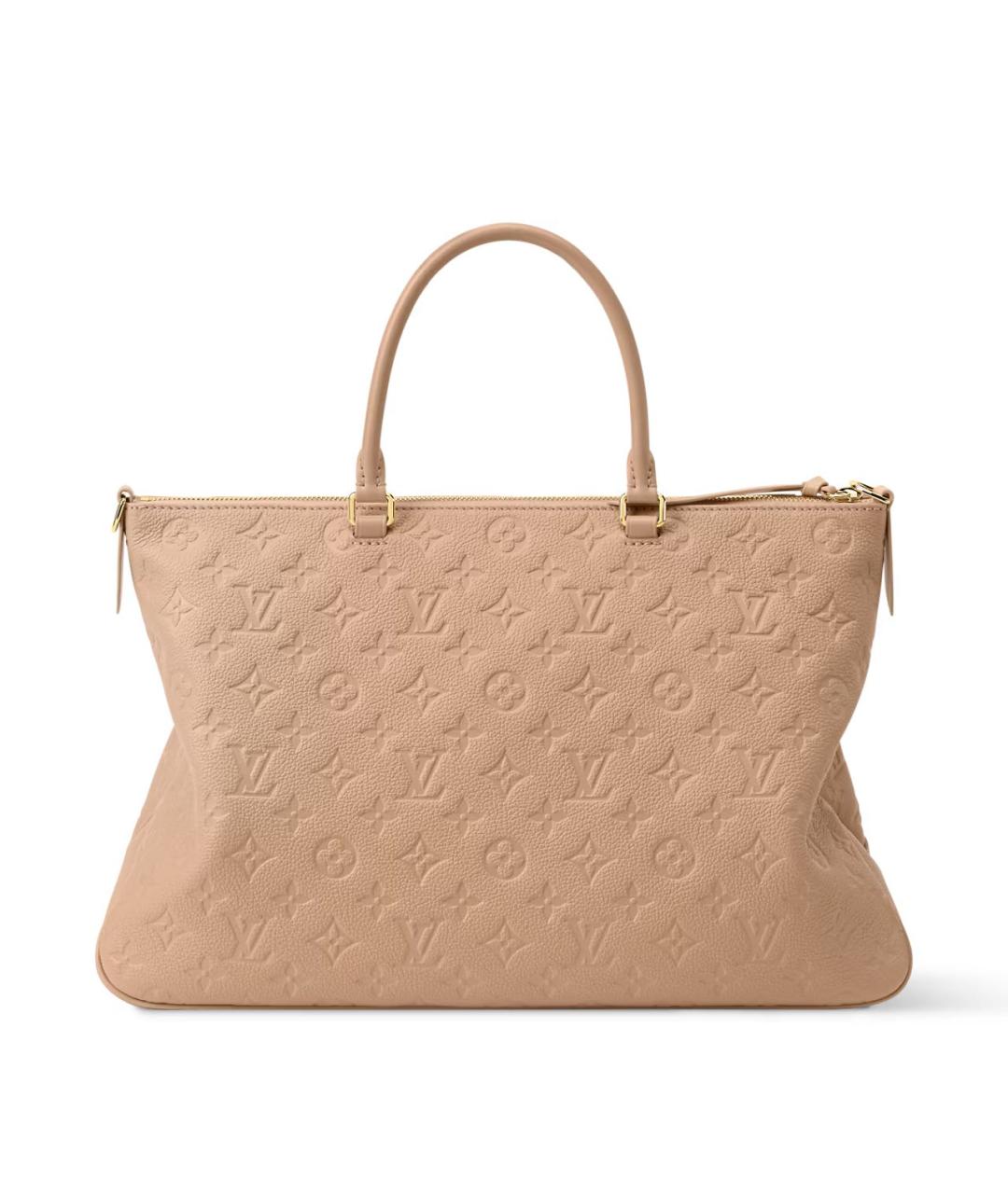 LOUIS VUITTON Бежевая кожаная сумка тоут, фото 4