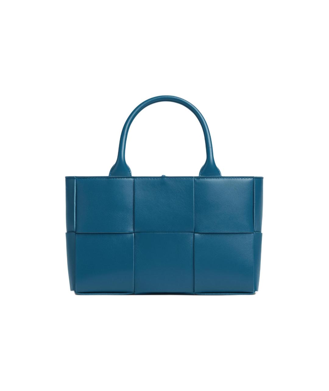 BOTTEGA VENETA Синяя кожаная сумка тоут, фото 1