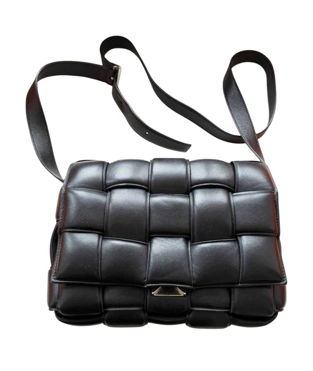 BOTTEGA VENETA Черная кожаная сумка через плечо, фото 1