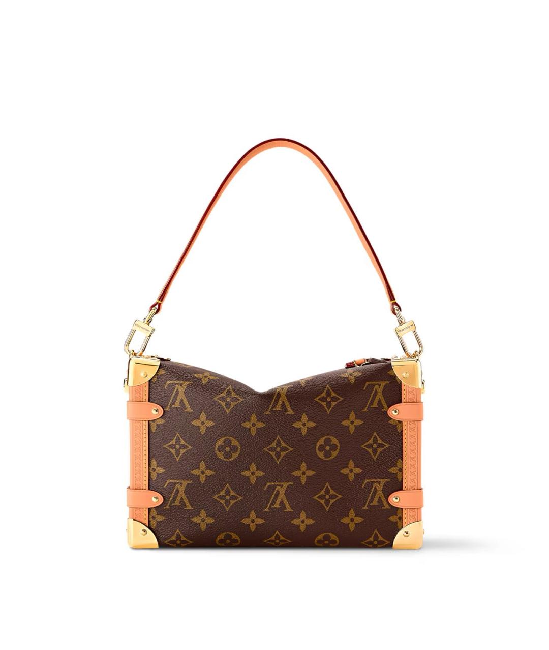 LOUIS VUITTON Коричневая кожаная сумка с короткими ручками, фото 4