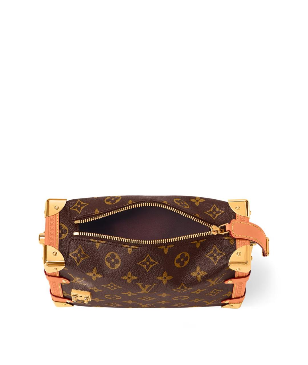 LOUIS VUITTON Коричневая кожаная сумка с короткими ручками, фото 3