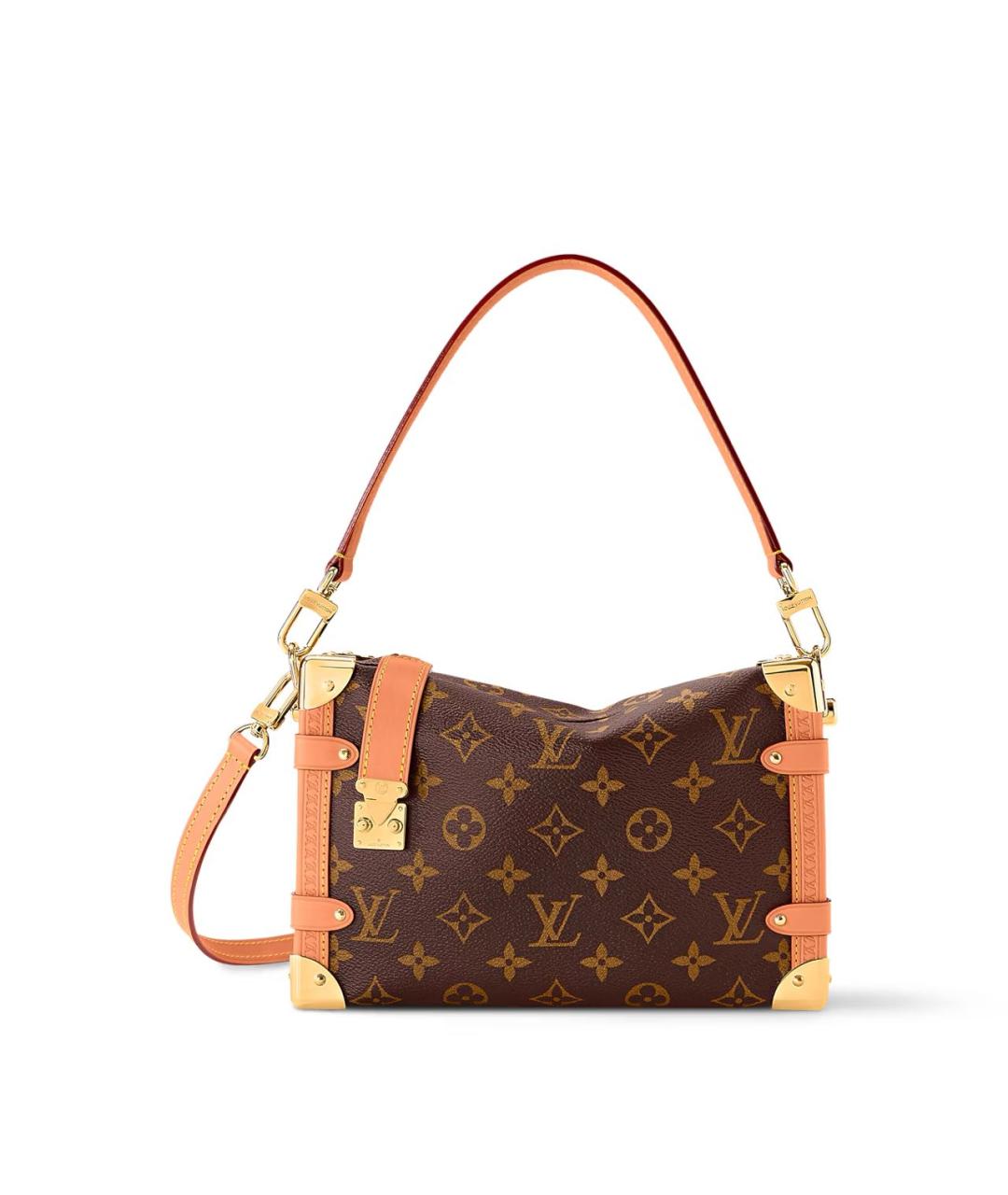 LOUIS VUITTON Коричневая кожаная сумка с короткими ручками, фото 6