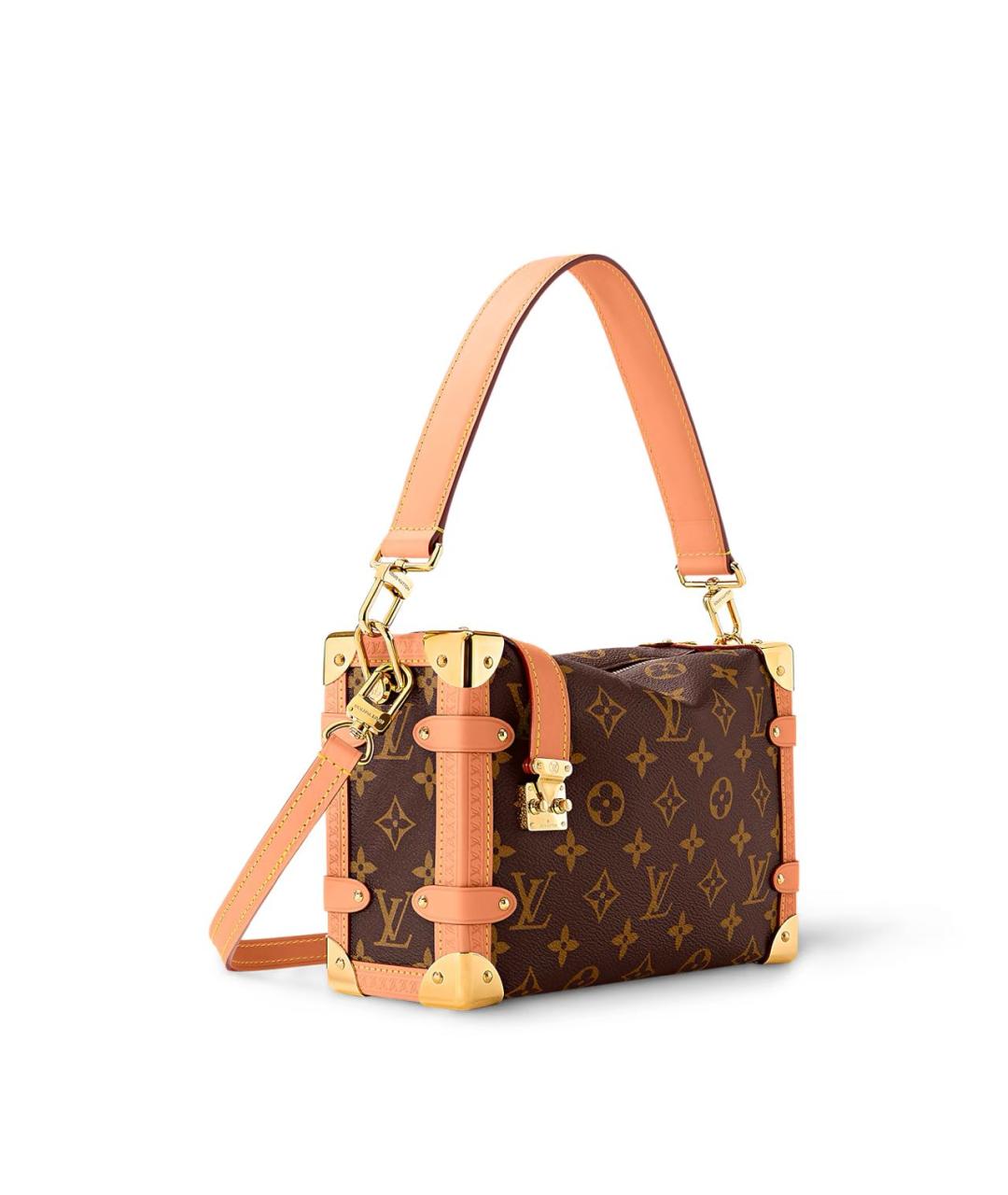 LOUIS VUITTON Коричневая кожаная сумка с короткими ручками, фото 2