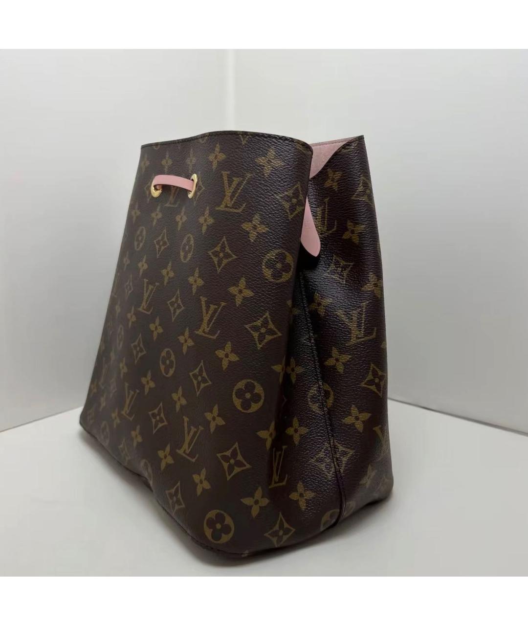 LOUIS VUITTON Розовая кожаная сумка тоут, фото 6