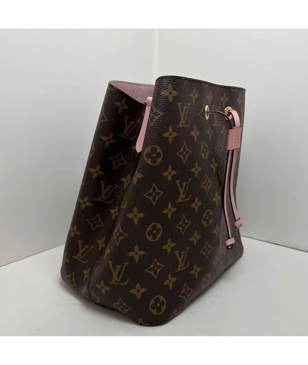 LOUIS VUITTON Розовая кожаная сумка тоут, фото 3