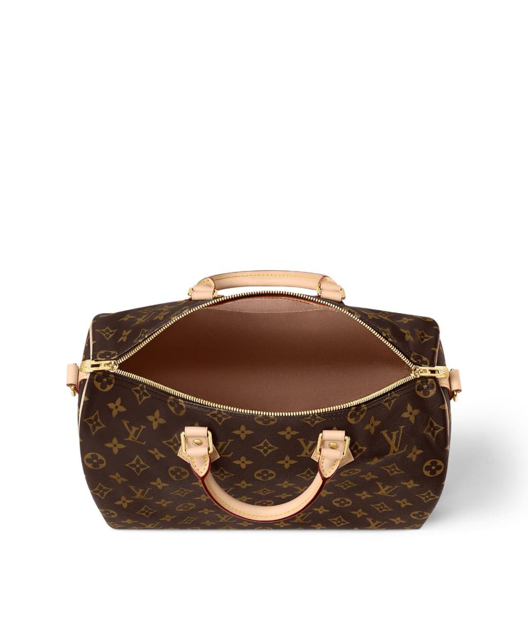 LOUIS VUITTON Коричневая кожаная сумка тоут, фото 3