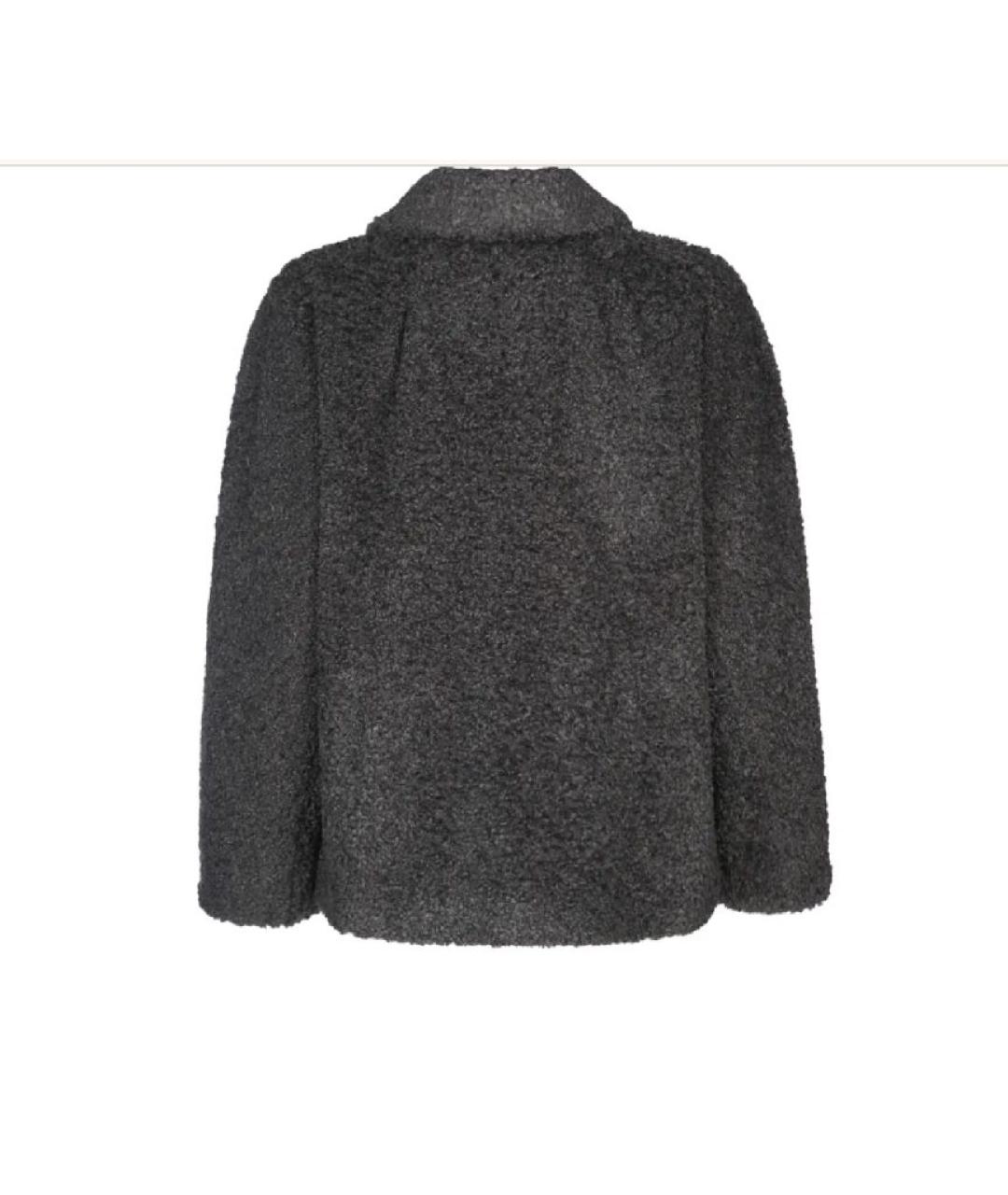 MAX MARA Серое полиэстеровое пальто, фото 5