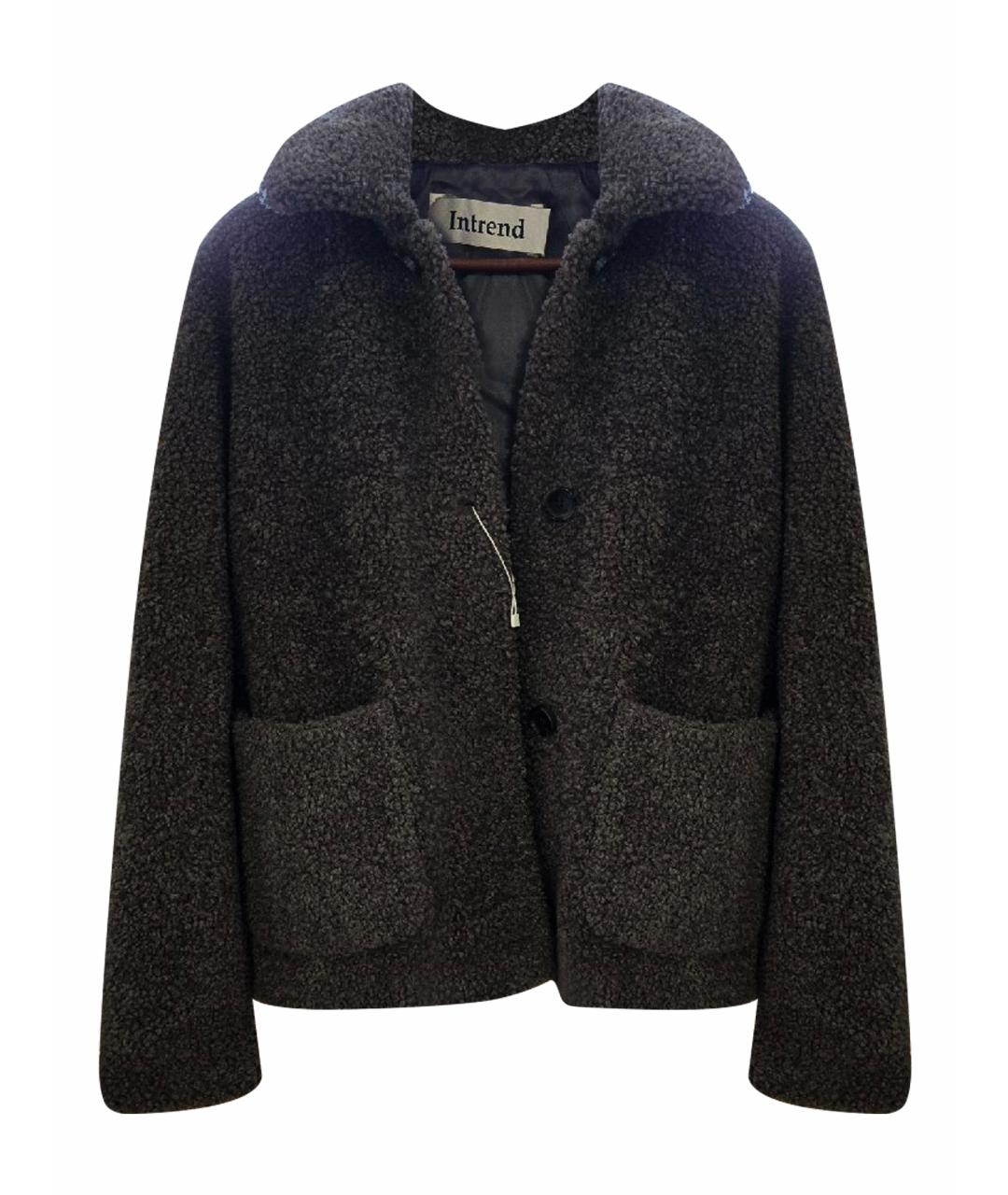 MAX MARA Серое полиэстеровое пальто, фото 1