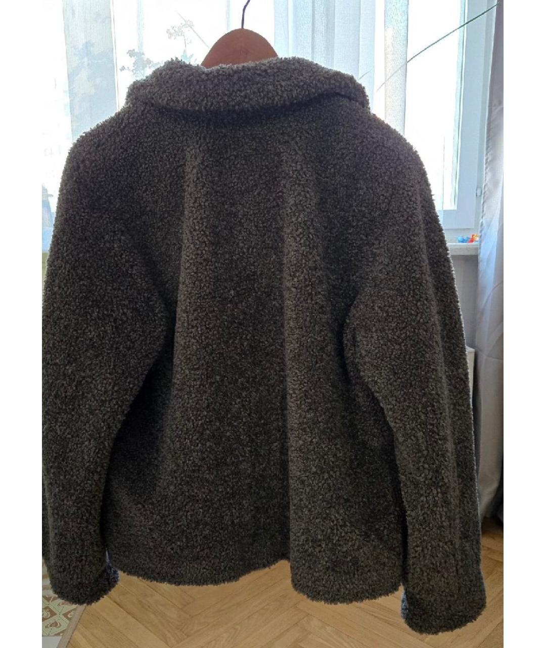 MAX MARA Серое полиэстеровое пальто, фото 2