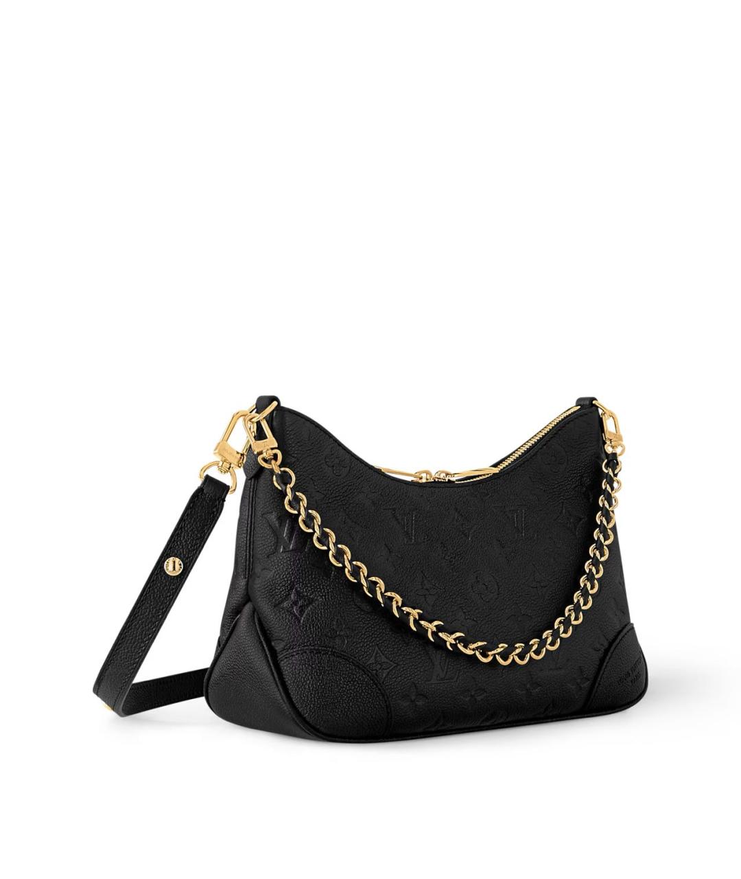 LOUIS VUITTON Черная кожаная сумка через плечо, фото 2