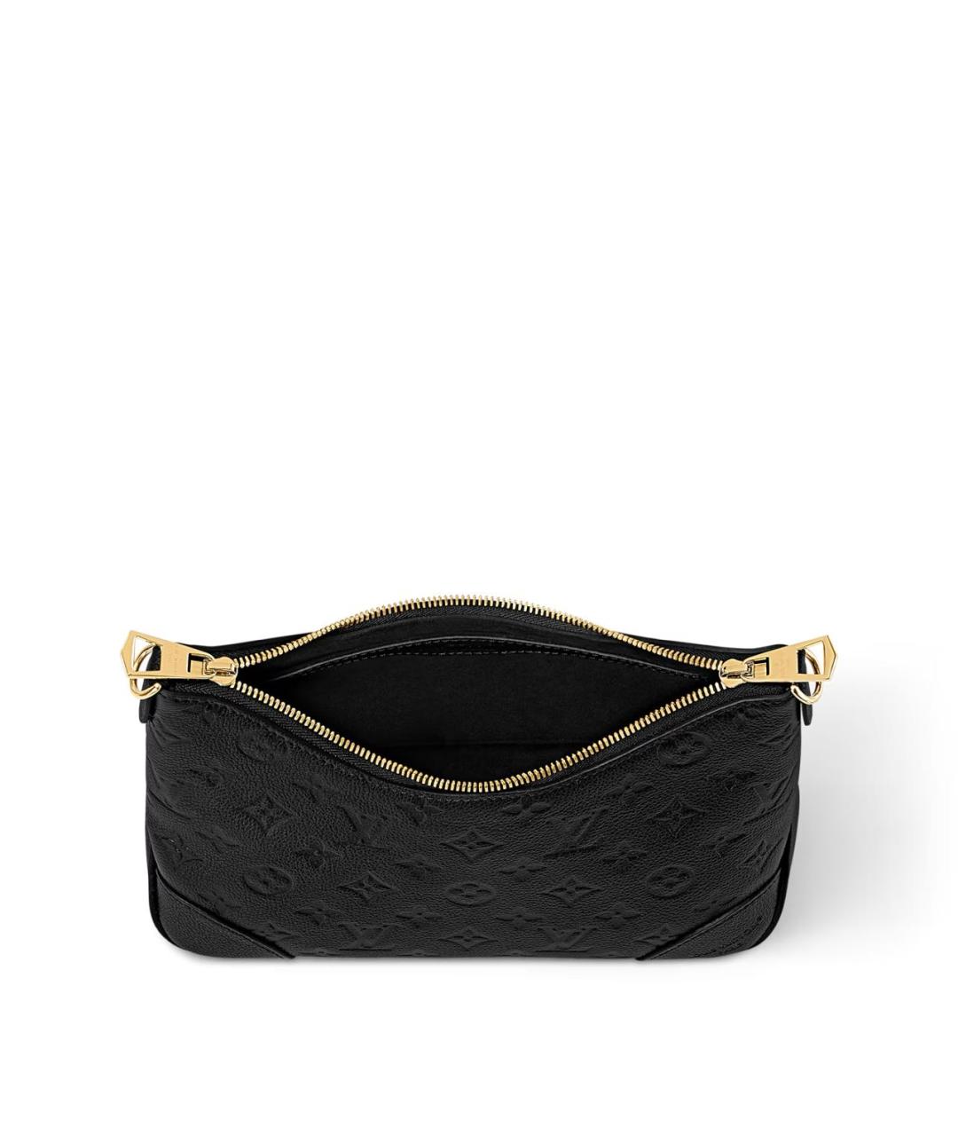 LOUIS VUITTON Черная кожаная сумка через плечо, фото 3