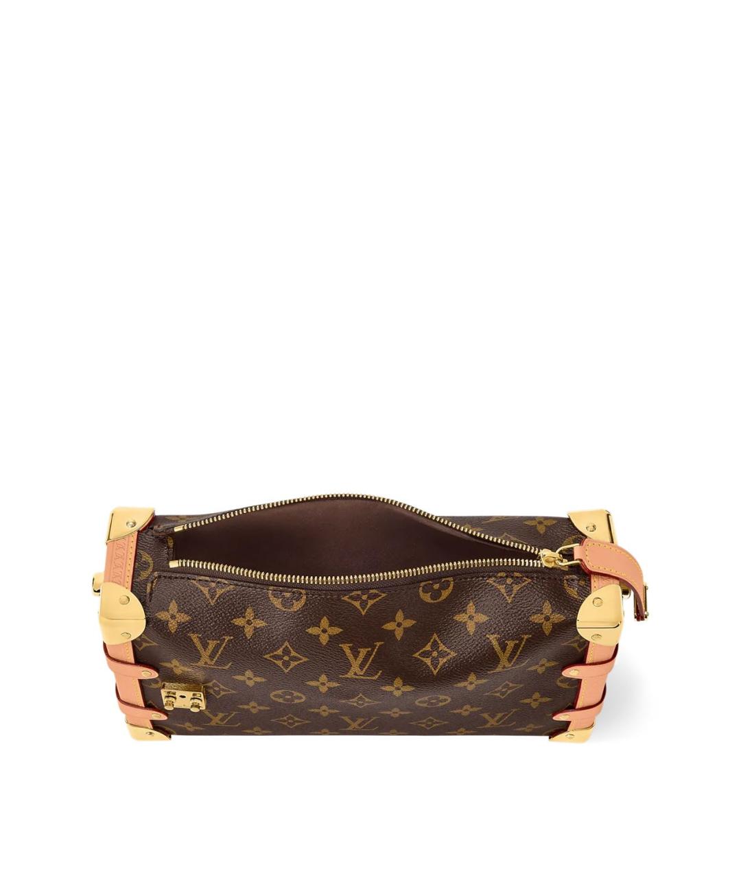 LOUIS VUITTON Коричневая кожаная сумка с короткими ручками, фото 3