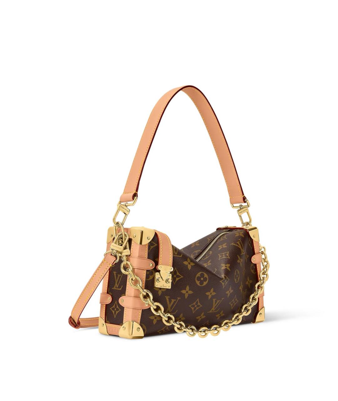 LOUIS VUITTON Коричневая кожаная сумка с короткими ручками, фото 2