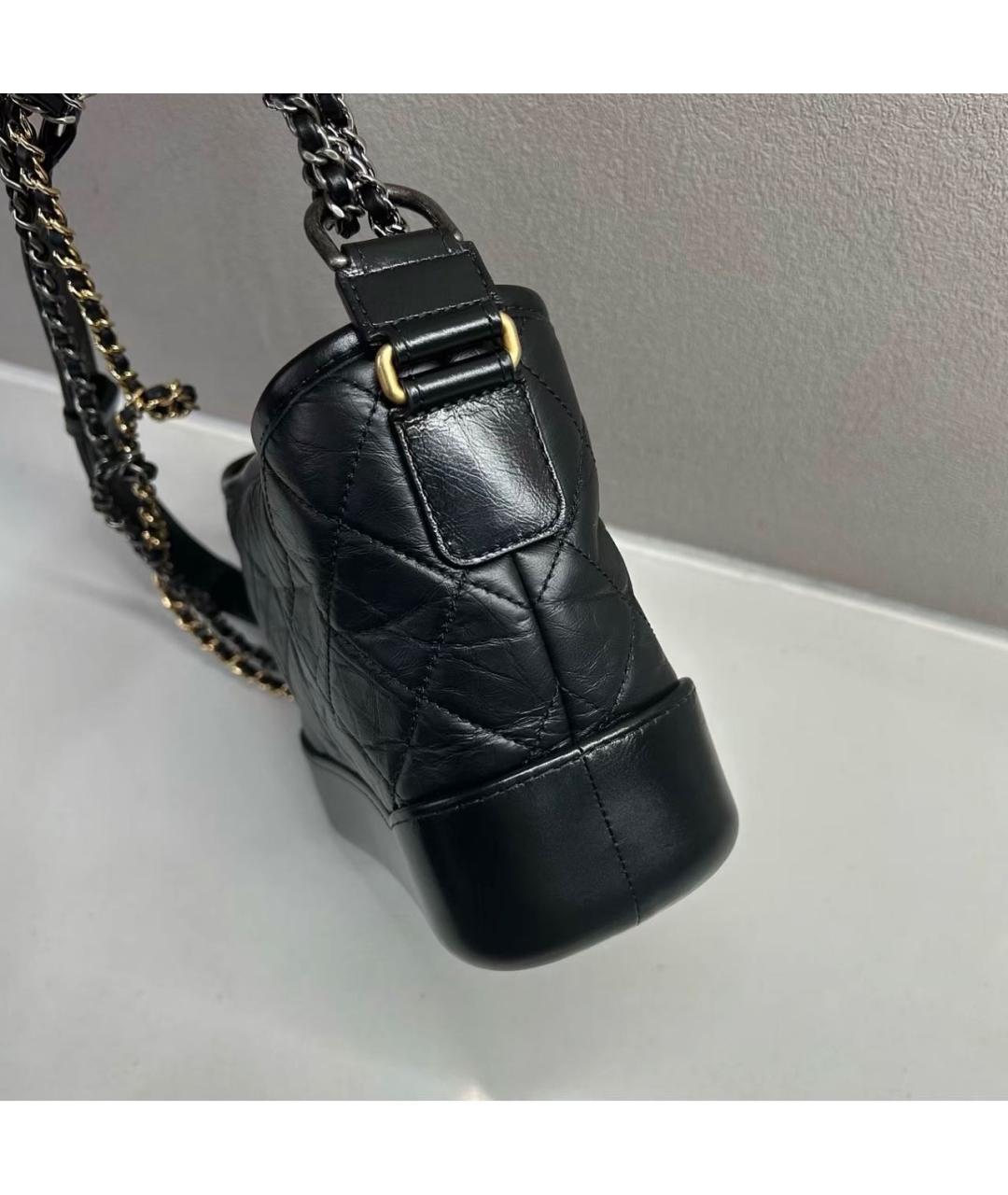 CHANEL Черная кожаная сумка через плечо, фото 4