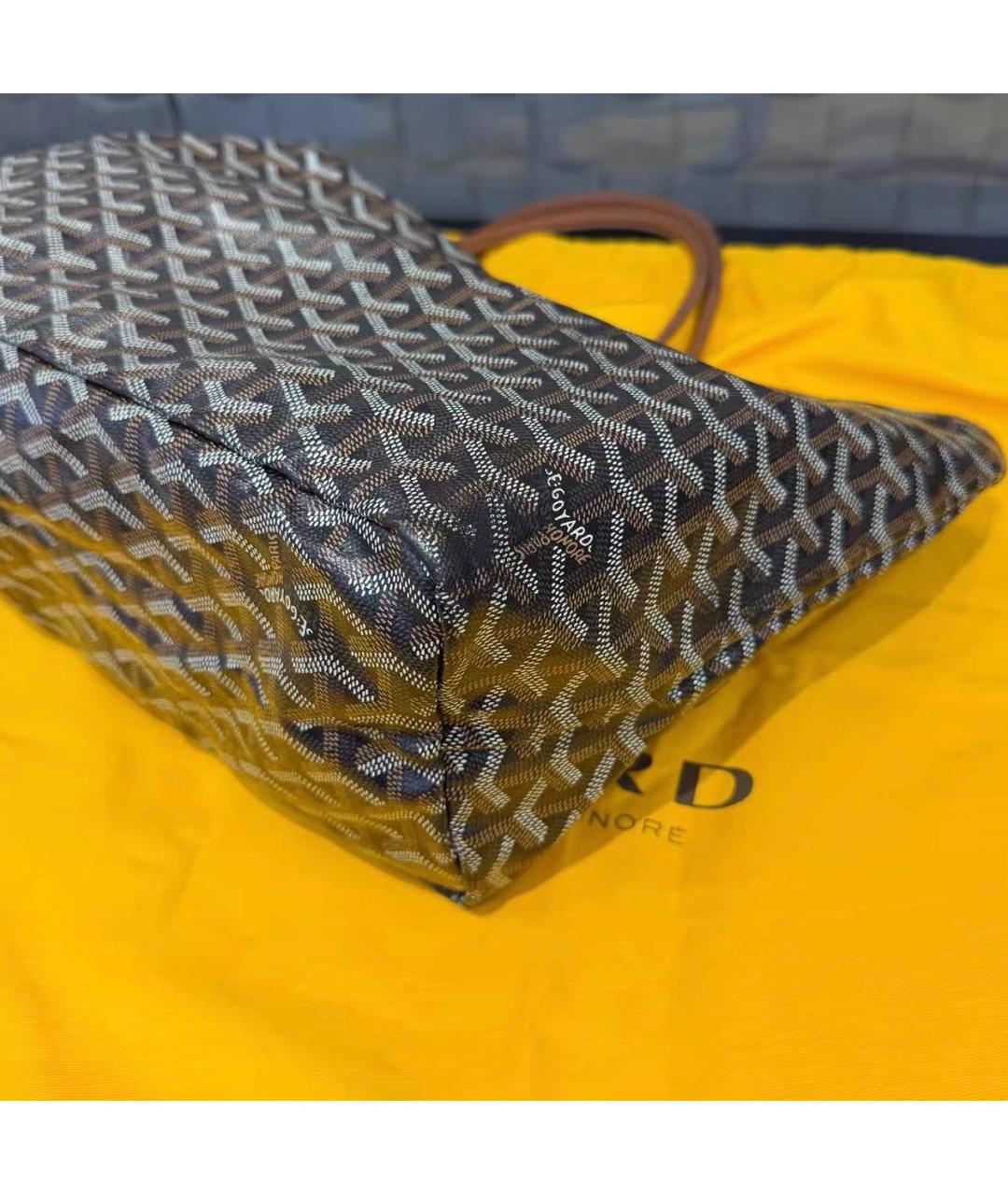 GOYARD Коричневая кожаная сумка тоут, фото 6