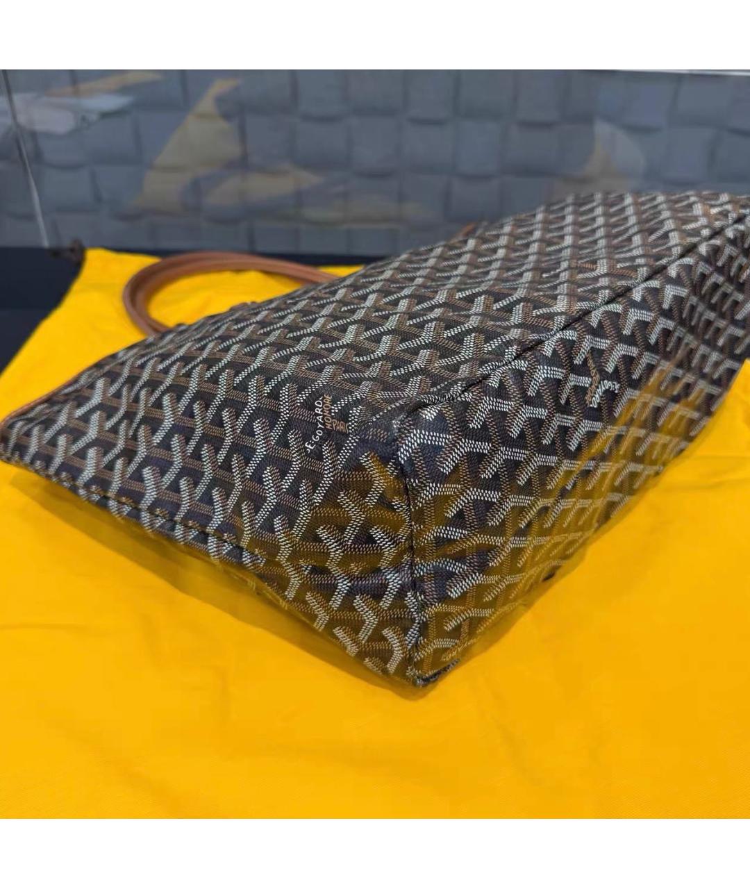 GOYARD Коричневая кожаная сумка тоут, фото 5