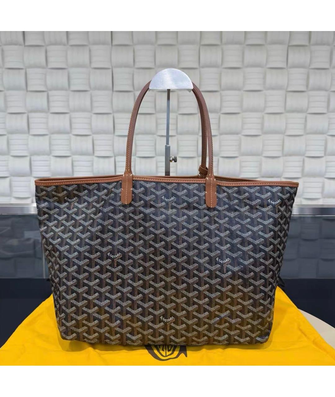 GOYARD Коричневая кожаная сумка тоут, фото 4