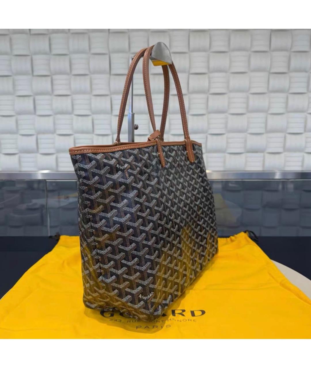 GOYARD Коричневая кожаная сумка тоут, фото 2