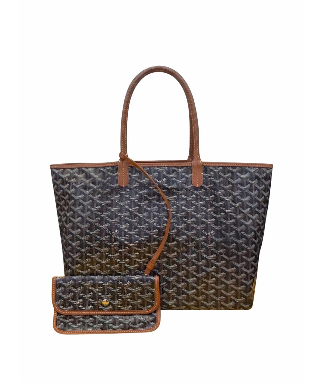 GOYARD Коричневая кожаная сумка тоут, фото 1