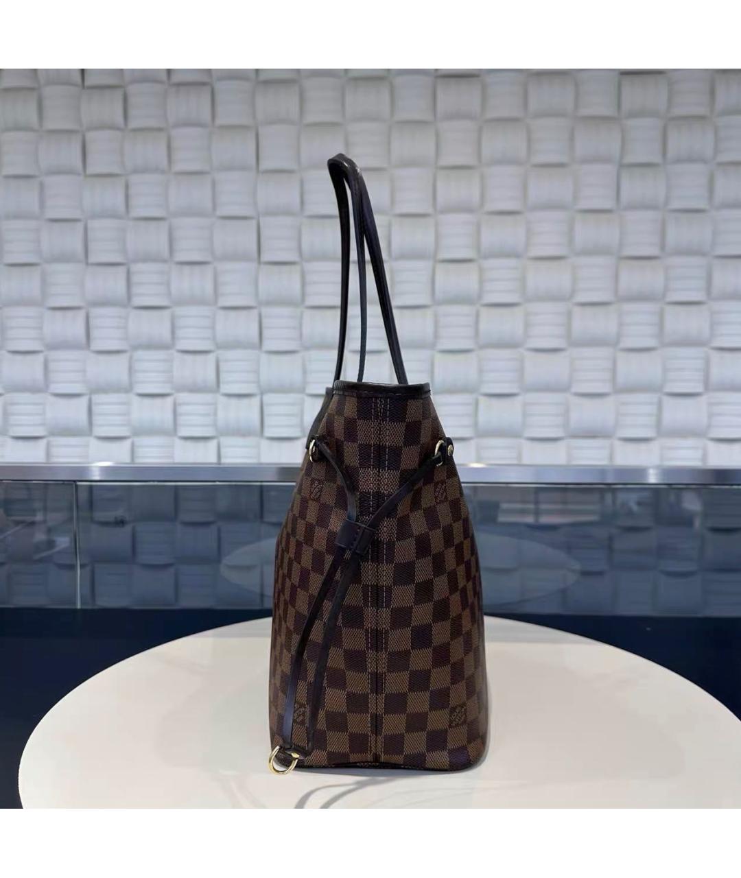 LOUIS VUITTON Коричневая кожаная сумка тоут, фото 3