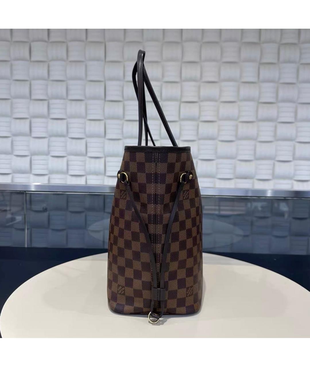 LOUIS VUITTON Коричневая кожаная сумка тоут, фото 4