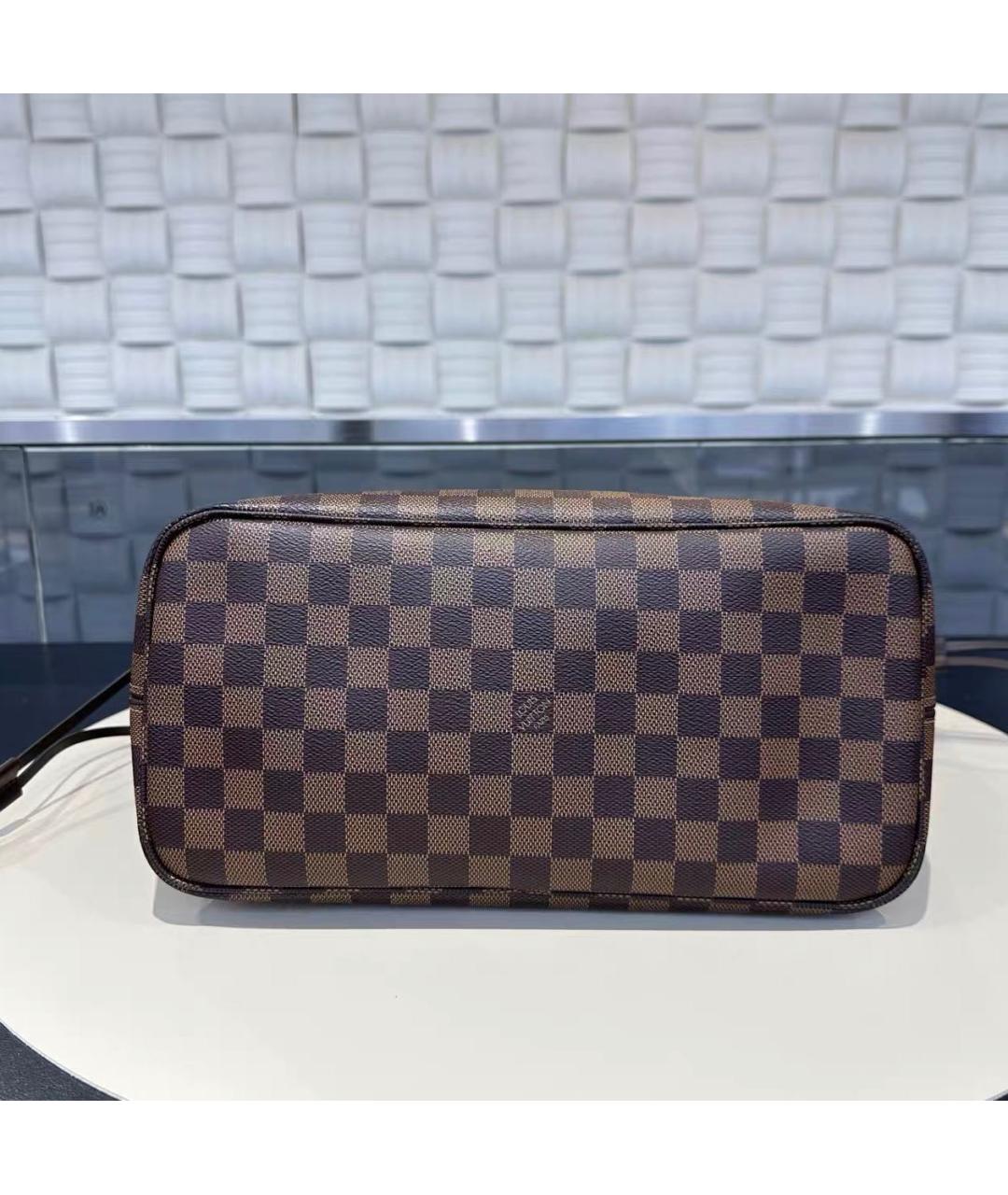 LOUIS VUITTON Коричневая кожаная сумка тоут, фото 5