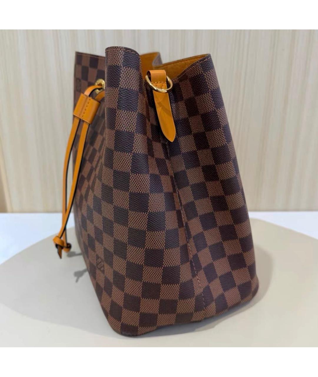 LOUIS VUITTON Коричневая кожаная сумка тоут, фото 2