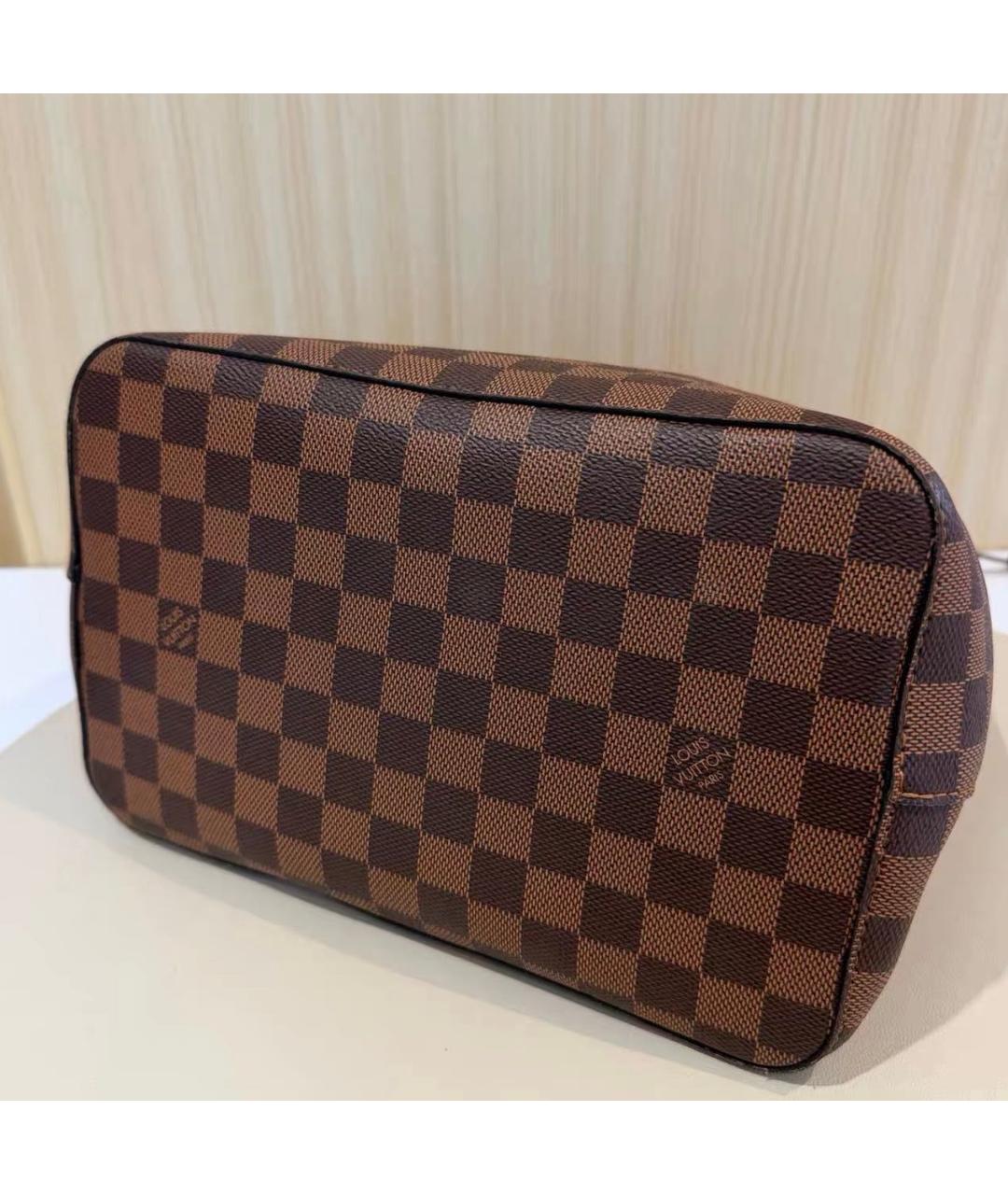 LOUIS VUITTON Коричневая кожаная сумка тоут, фото 5