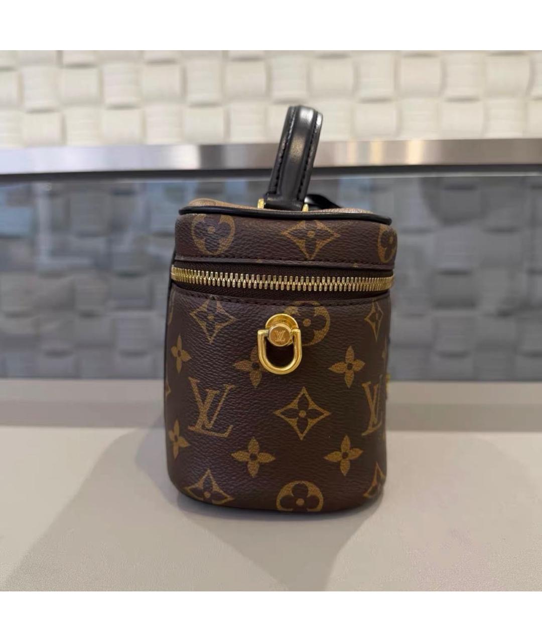 LOUIS VUITTON Коричневая кожаная сумка через плечо, фото 3