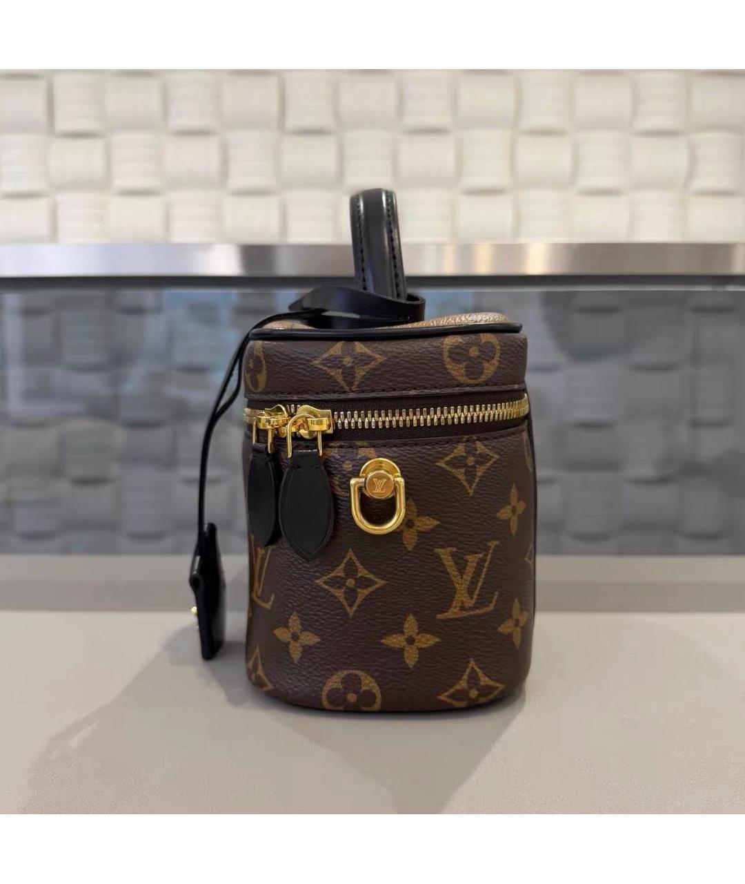 LOUIS VUITTON Коричневая кожаная сумка через плечо, фото 2
