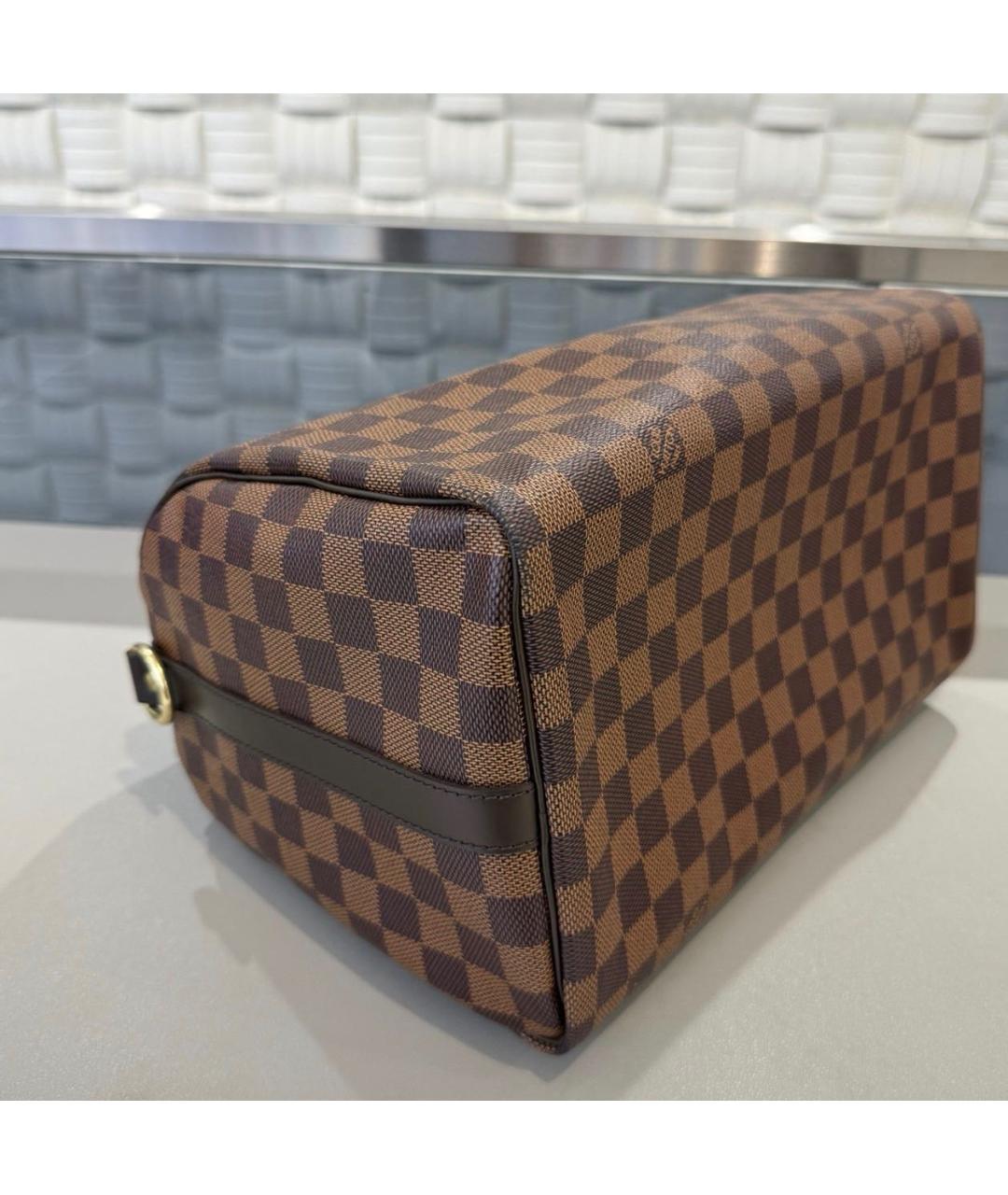 LOUIS VUITTON Коричневая кожаная сумка через плечо, фото 5