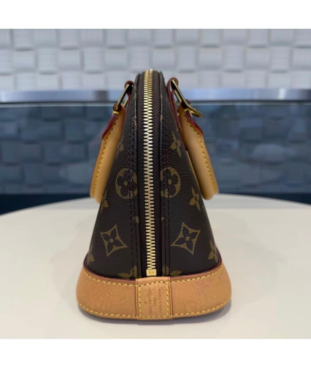 LOUIS VUITTON Коричневая кожаная сумка через плечо, фото 2