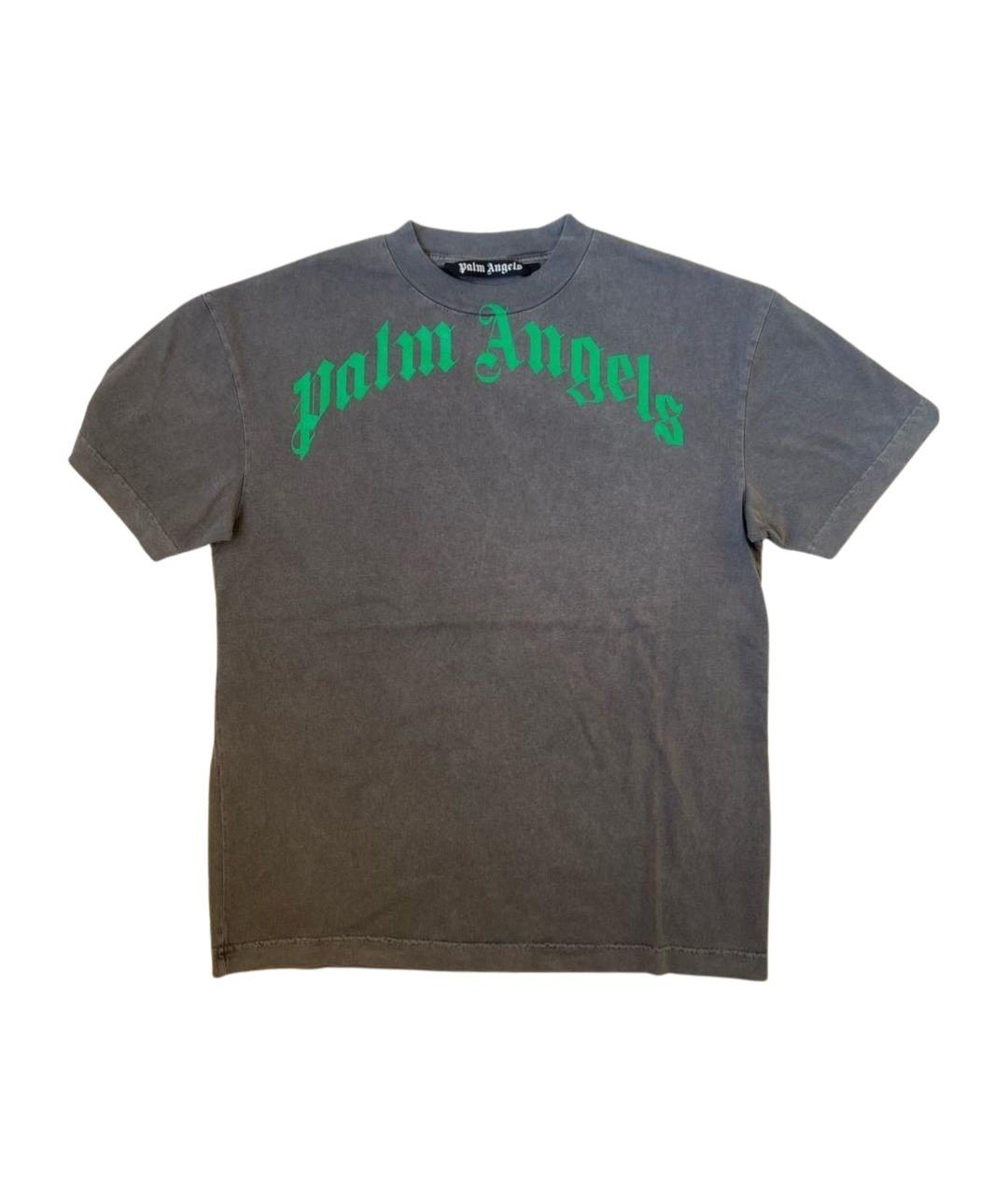PALM ANGELS Антрацитовая хлопковая футболка, фото 1