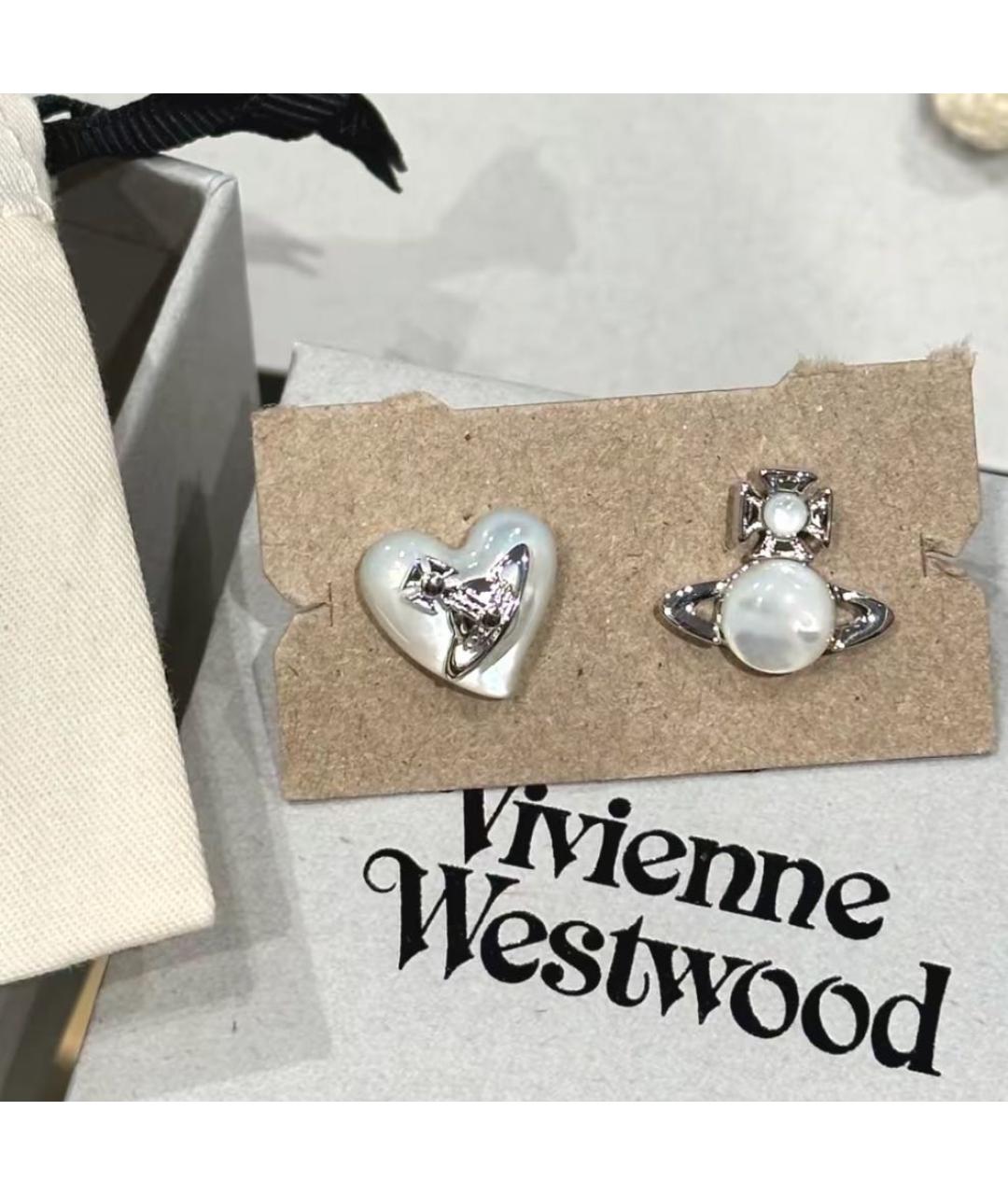 VIVIENNE WESTWOOD Белые серьги, фото 6