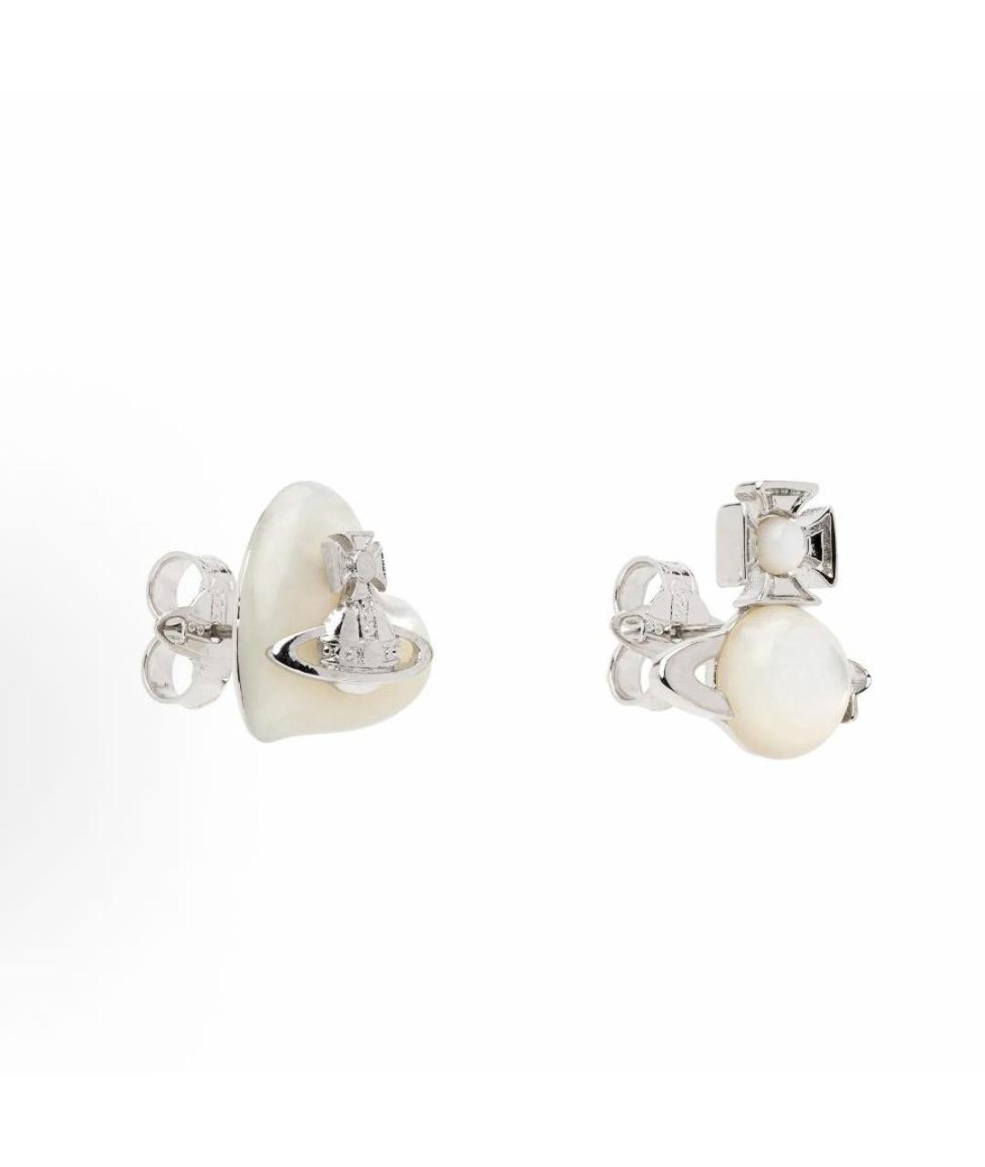 VIVIENNE WESTWOOD Белые серьги, фото 3