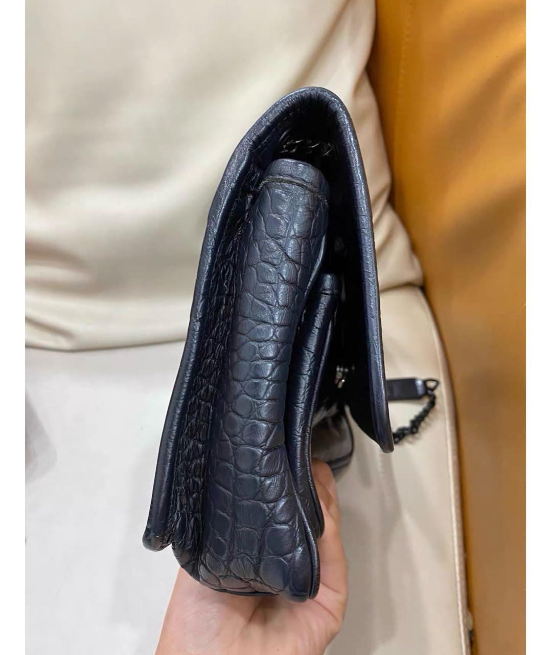 SAINT LAURENT Черная кожаная сумка тоут, фото 5