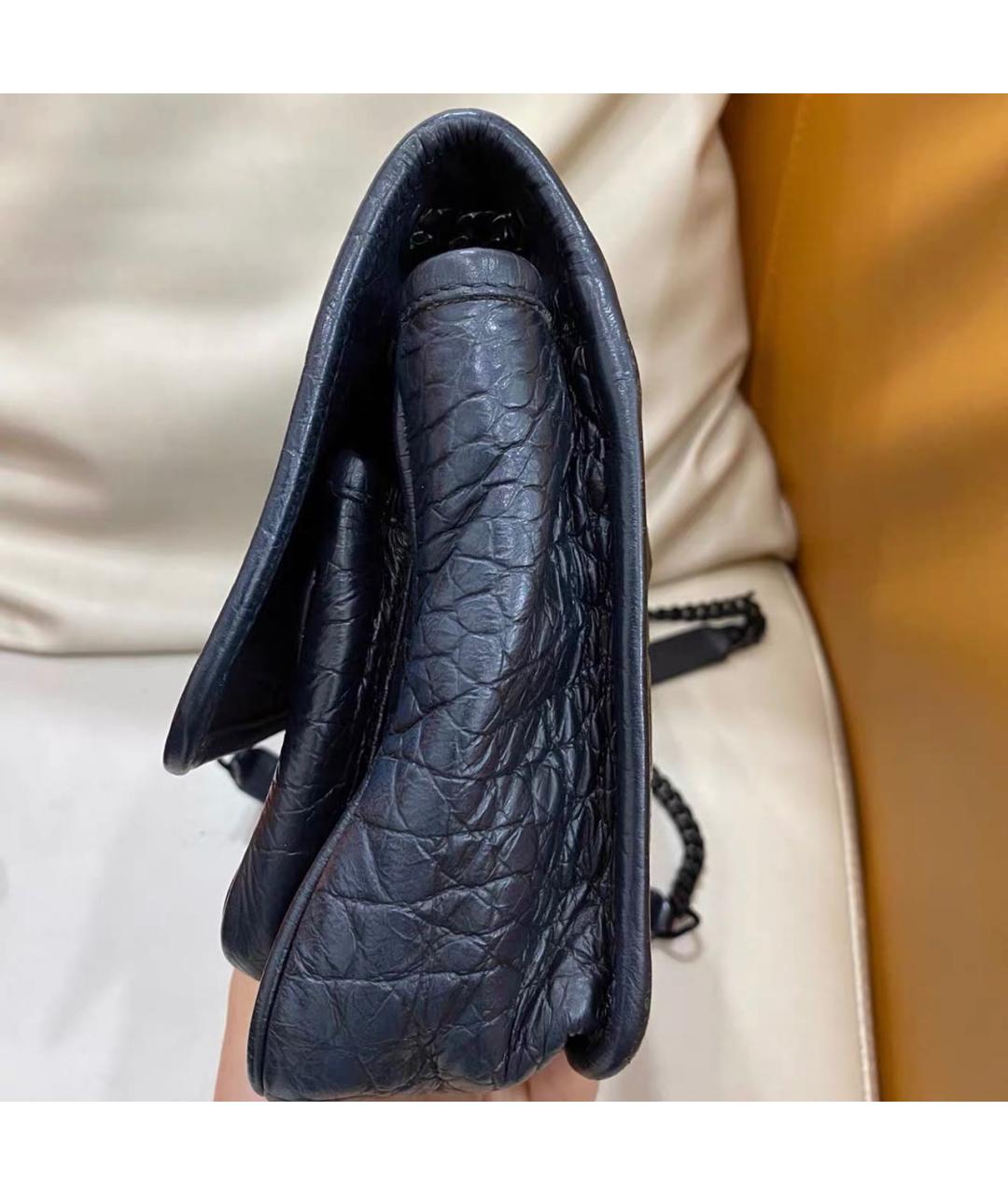 SAINT LAURENT Черная кожаная сумка тоут, фото 4
