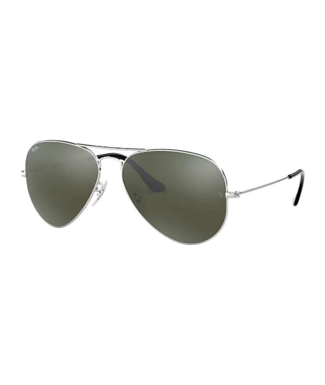 RAY BAN Зеленые металлические солнцезащитные очки, фото 1