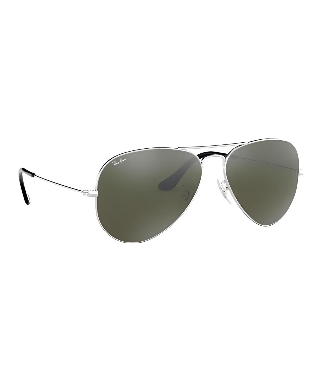 RAY BAN Зеленые металлические солнцезащитные очки, фото 3