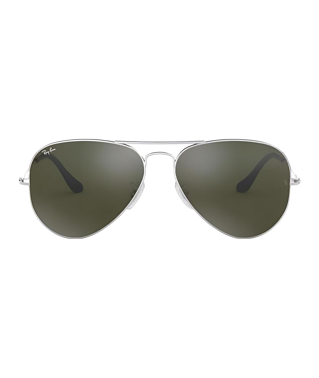 RAY BAN Зеленые металлические солнцезащитные очки, фото 2