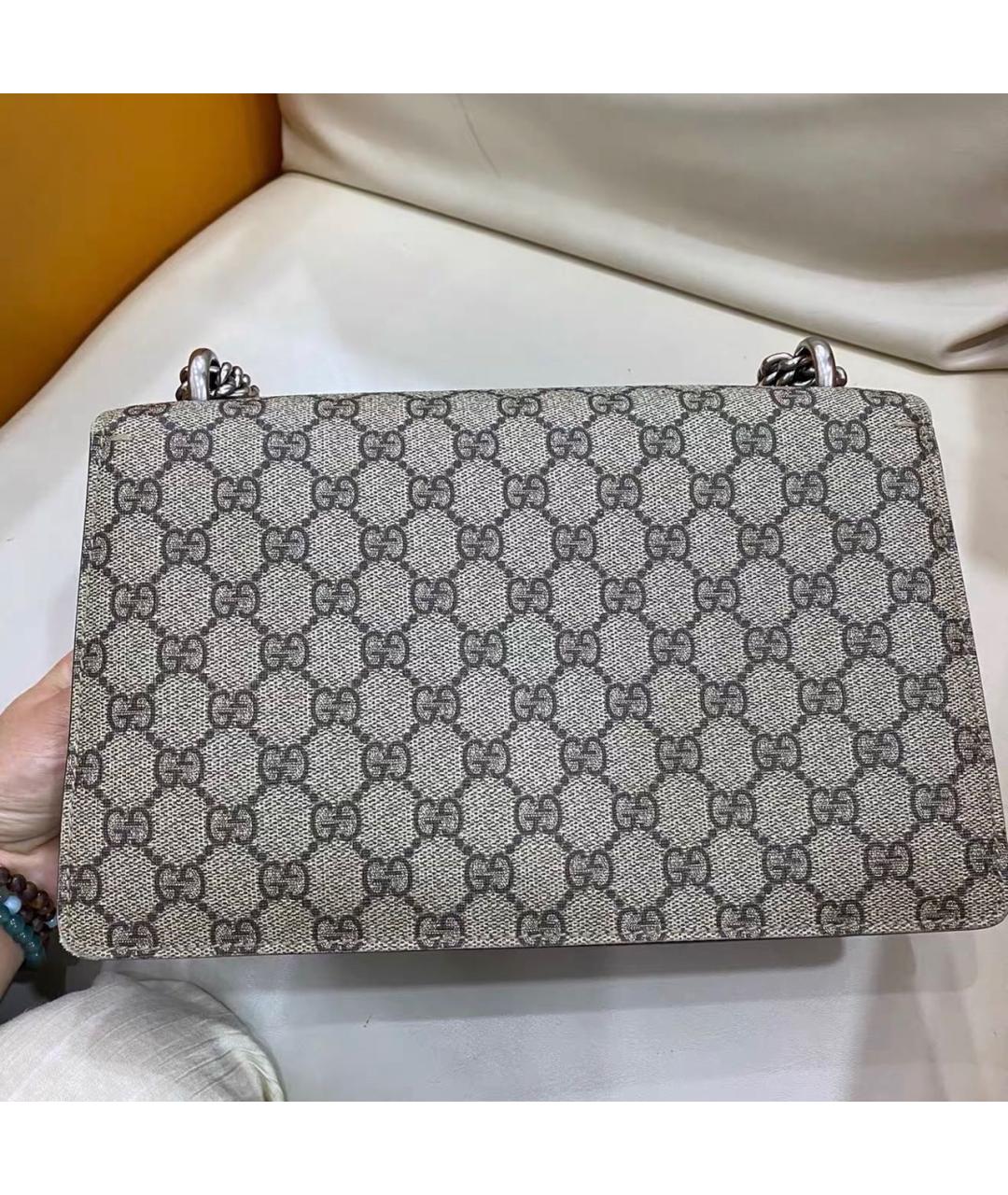 GUCCI Бежевая замшевая сумка через плечо, фото 3