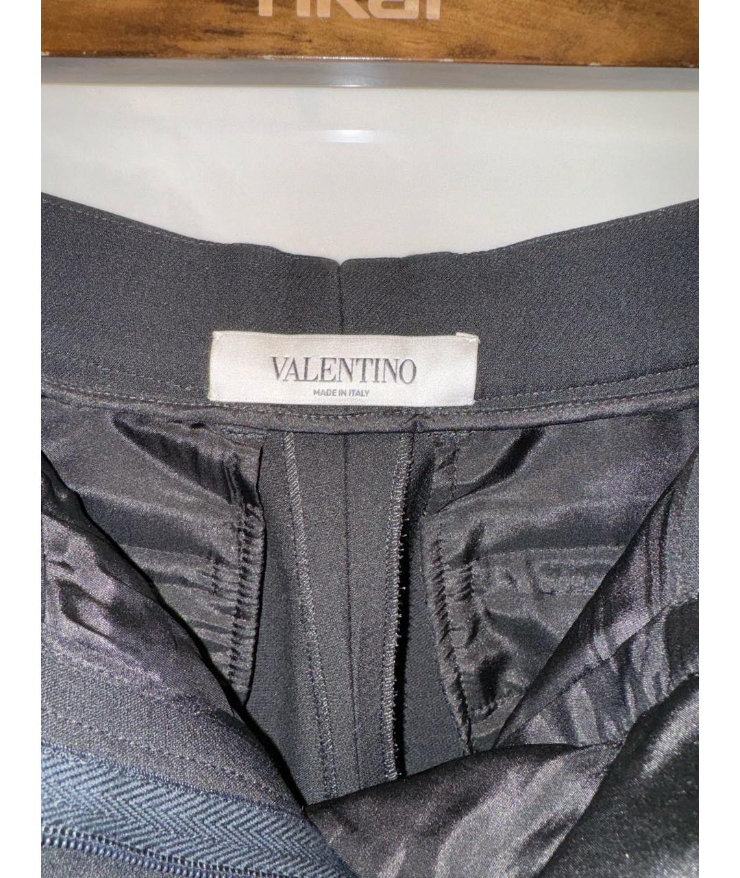 VALENTINO Черные шерстяные брюки широкие, фото 3