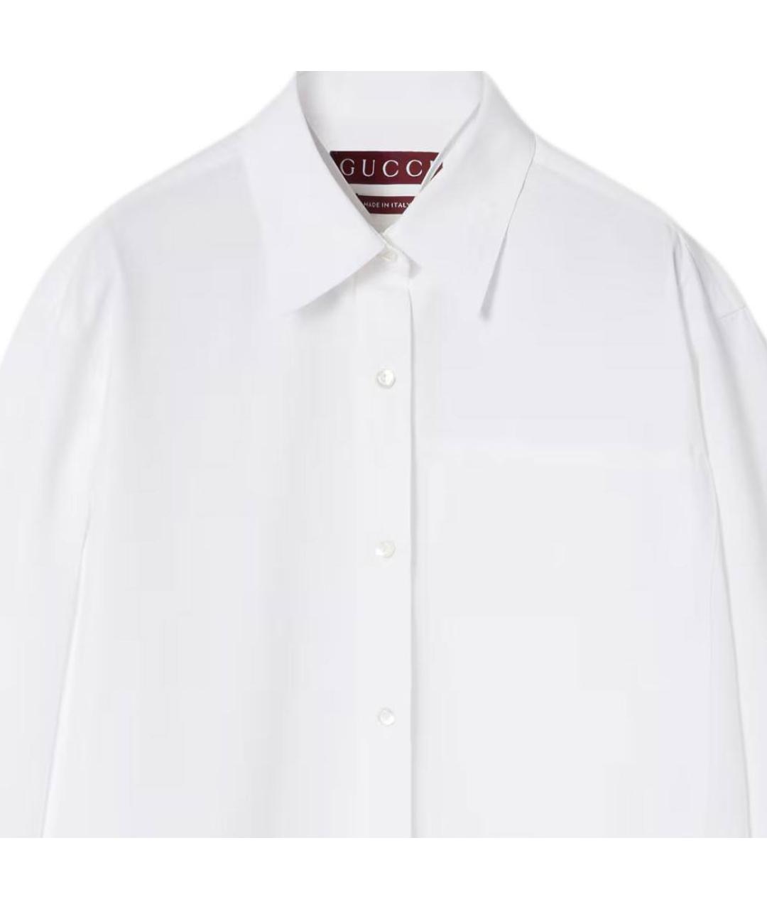 GUCCI Белая хлопковая рубашка, фото 2