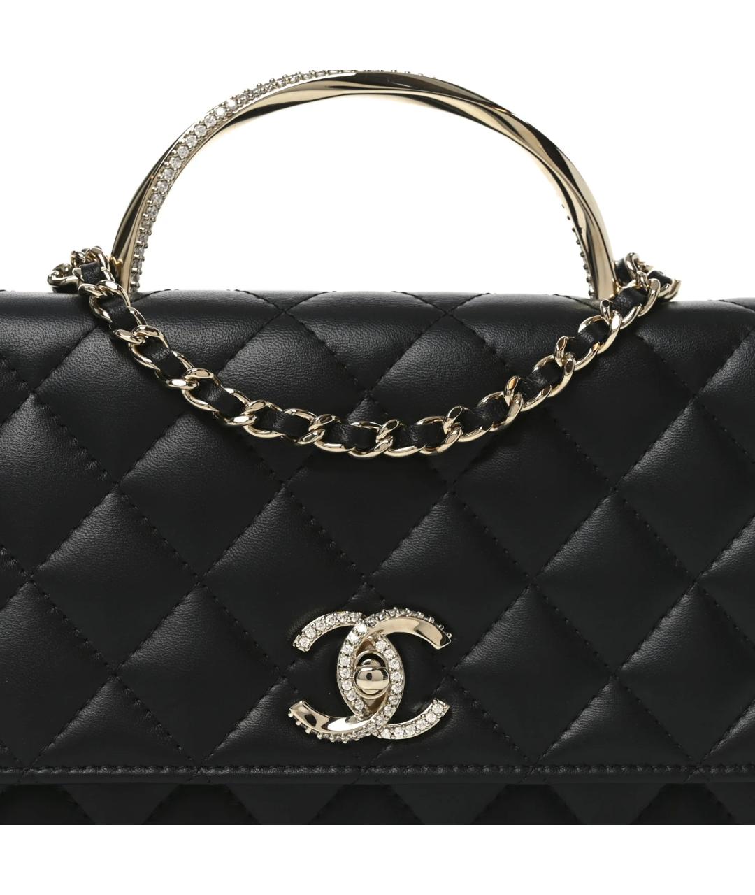 CHANEL Черная кожаная сумка через плечо, фото 4